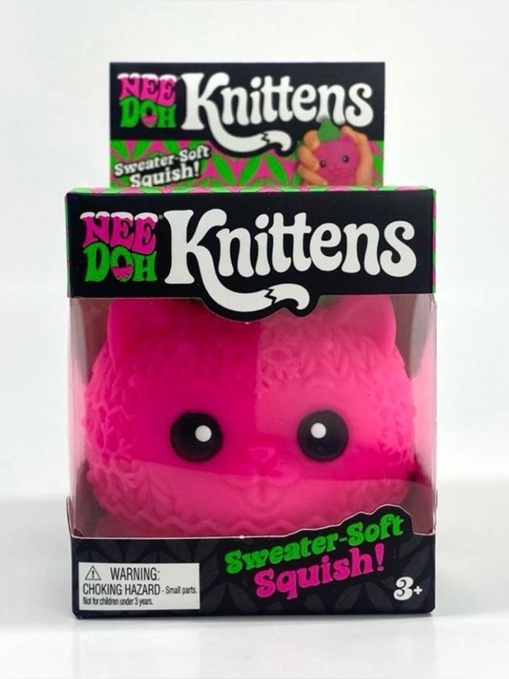 Needoh Knittens pink with green hat